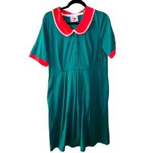 Open back dress with pockets (Sz Med) for seniors,patients, or disabled adults